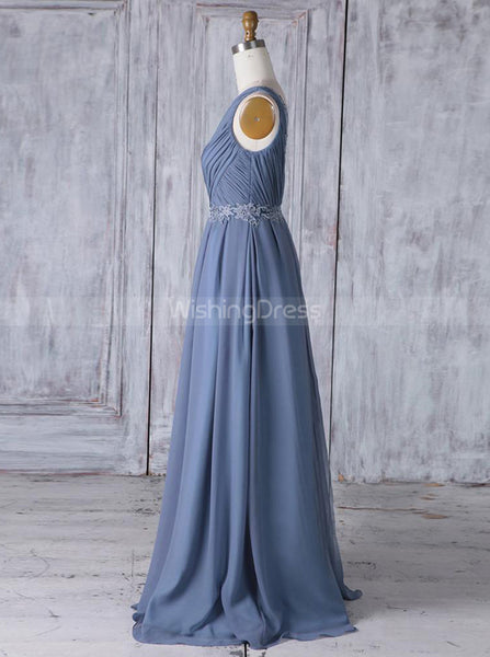 One Shoulder Bridesmaid Dresses,Long Bridesmaid Dress,BD00364