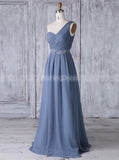 One Shoulder Bridesmaid Dresses,Long Bridesmaid Dress,BD00364