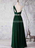 One Shoulder Chiffon Bridesmaid Dresses,Elegant Bridesmaid Dress,BD00348