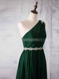 One Shoulder Chiffon Bridesmaid Dresses,Elegant Bridesmaid Dress,BD00348