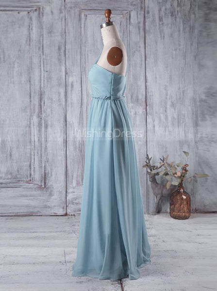 One Shoulder Empire Bridesmaid Dresses,Simple Bridesmaid Dress,BD00349