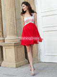 One Shoulder Empire Waist Homecoming Dresses,Short Chiffon Homecoming Dress,HC00171