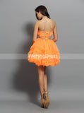 Orange Sweet 16 Dresses,Strapless Sweet 16 Dress,Ruffled Sweet 16 Dress,SW00033