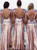 Pink Bridesmaid Dress,Sequined Bridesmaid Dress,Bridesmaid Dress with Short Sleeves,BD00020
