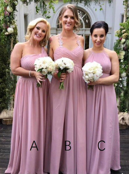 Mismatched Bridesmaid Dress,Chiffon Bridesmaid Dress,Long Bridesmaid Dress,BD00021