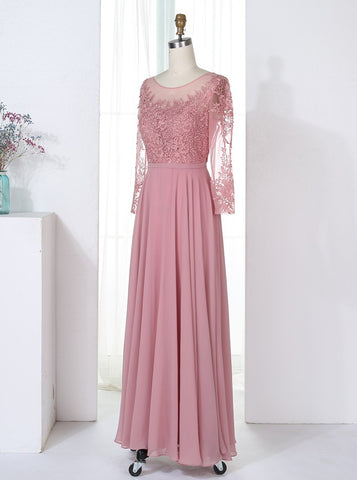 products/pink-bridesmaid-dress-with-sleeves-chiffon-bridesmaid-dress-long-bridesmaid-dress-bd00189-2.jpg
