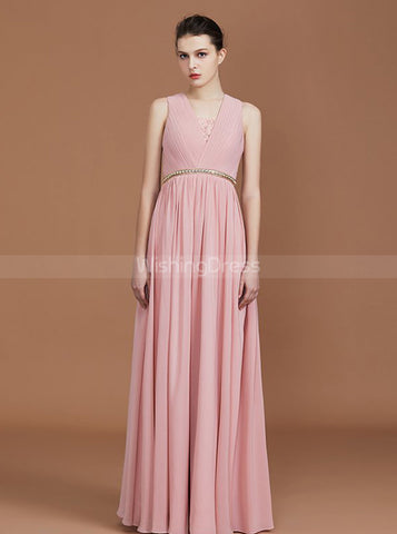 products/pink-bridesmaid-dresses-with-beaded-belt-chiffon-bridesmaid-dress-with-lace-back-bd00328-3.jpg