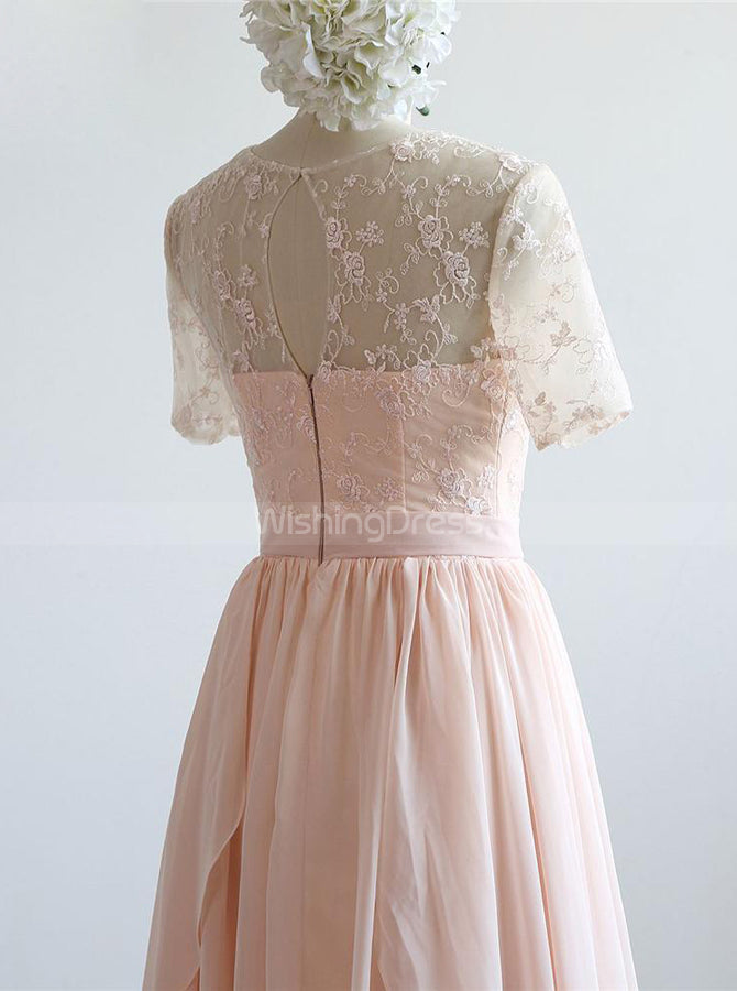 Pink Bridesmaid Dresses with Sleeves,Elegant Bridesmaid Dress,BD00340 - Wishingdress Pink Bridesmaid Dresses with Sleeves,Elegant Bridesmaid Dress,BD00340 - Wishingdress