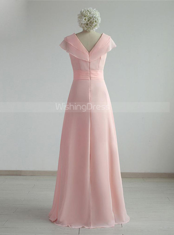 Pink Chiffon Bridesmaid Dresses,Ruffled Bridesmaid Dress,BD00343, US2 / Burgundy Pink Chiffon Bridesmaid Dresses,Ruffled Bridesmaid Dress,BD00343, US2 / Burgundy