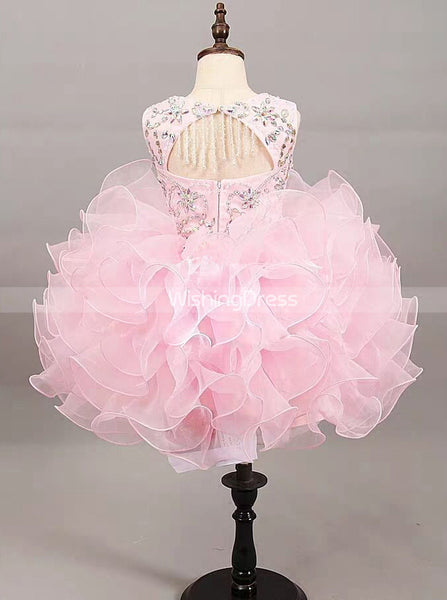 Pink Cupcake Pageant Dress for Teens,Beautiful Little Girl Party Dress,GPD0041