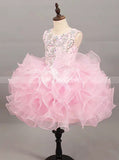 Pink Cupcake Pageant Dress for Teens,Beautiful Little Girl Party Dress,GPD0041