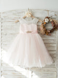 Pink Flower Girl Dresses,Adorable Tulle Flower Girl Dress,FD00126