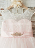 Pink Flower Girl Dresses,Adorable Tulle Flower Girl Dress,FD00126