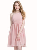 Pink Homecoming Dress,One Shoulder Homecoming Dresses,Knee Length Homecoming Dress,HC00057