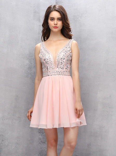 Pink Homecoming Dresses,Sexy Homecoming Dress,Fashion Homecoming Dress,HC00107