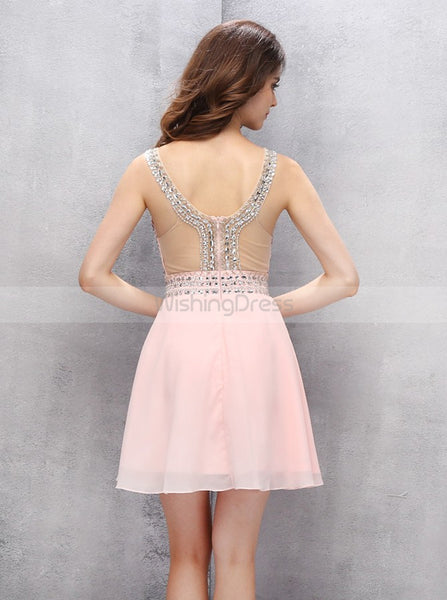 Pink Homecoming Dresses,Sexy Homecoming Dress,Fashion Homecoming Dress,HC00107