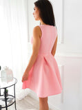 Pink Homecoming Dresses,Simple Homecoming Dress,Homecoming Dress for Teens,HC00159