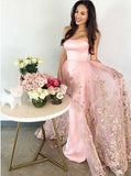 Pink Prom Dresses,Prom Dress with Overskirt,PD00387