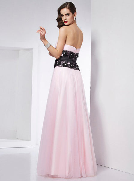 Pink Prom Dresses,Simple Prom Dress,Strapless Prom Dress,Tulle Prom Dress,PD00332