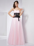 Pink Prom Dresses,Simple Prom Dress,Strapless Prom Dress,Tulle Prom Dress,PD00332