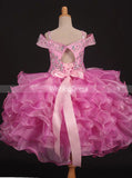 Pink Stunning Little Girl Cupcake Dresses,Little Girls Princess Dress,GPD0040