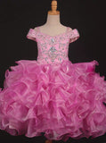 Pink Stunning Little Girl Cupcake Dresses,Little Girls Princess Dress,GPD0040