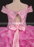 Pink Stunning Little Girl Cupcake Dresses,Little Girls Princess Dress,GPD0040