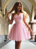 Pink Sweet 16 Dresses,Strapless Sweet 16 Dress,Tulle Sweet 16 Dress,Mo