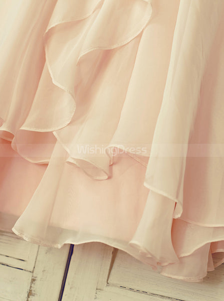 Pink Tutu Dresses,Chiffon Girl Party Dress,Short Birthday Dress,FD00114