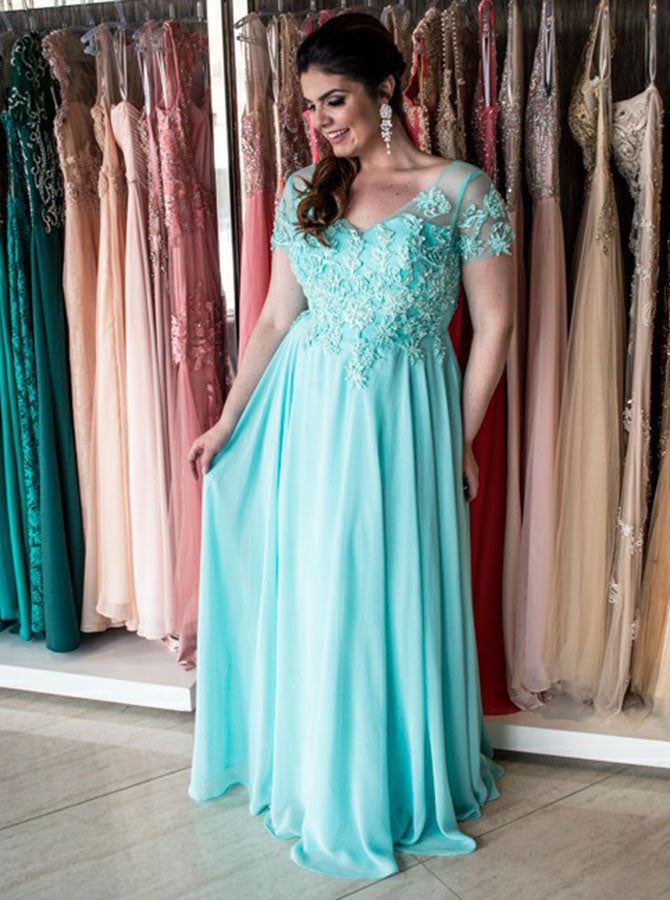 Plus Size Prom Dress with Sleeves,Plus Size Prom Dress for Teens,Long