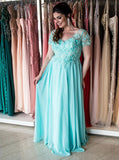 Plus Size Prom Dress with Sleeves,Plus Size Prom Dress for Teens,Long Plus Size Dress,PD00252
