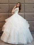 Princess Ball Gown Wedding Dresses,Ruffled Bridal Gown,WD00354