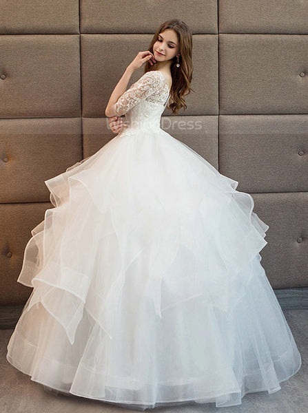 Princess Ball Gown Wedding Dresses,Ruffled Bridal Gown,WD00354