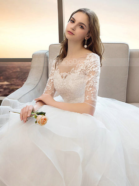 Princess Ball Gown Wedding Dresses,Ruffled Bridal Gown,WD00354