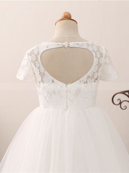 Princess Flower Girl Dresses,First Communion Dress,Full Length Flower Girl Dress,FD00043
