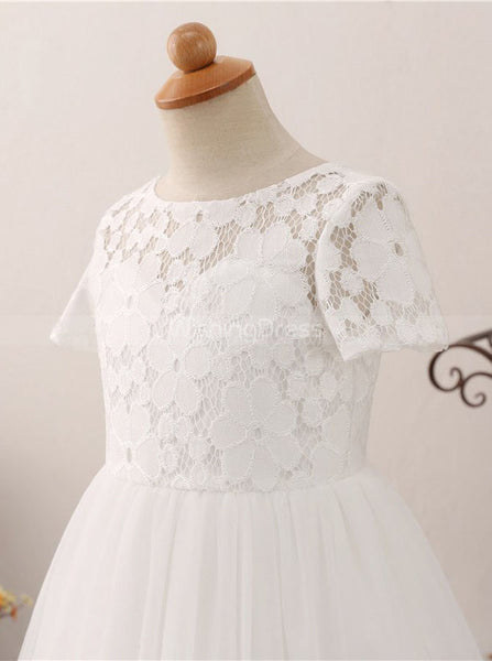 Princess Flower Girl Dresses,First Communion Dress,Full Length Flower Girl Dress,FD00043