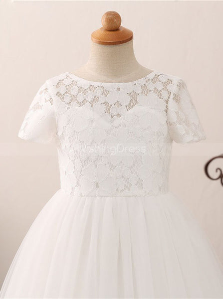 Princess Flower Girl Dresses,First Communion Dress,Full Length Flower Girl Dress,FD00043