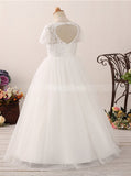 Princess Flower Girl Dresses,First Communion Dress,Full Length Flower Girl Dress,FD00043