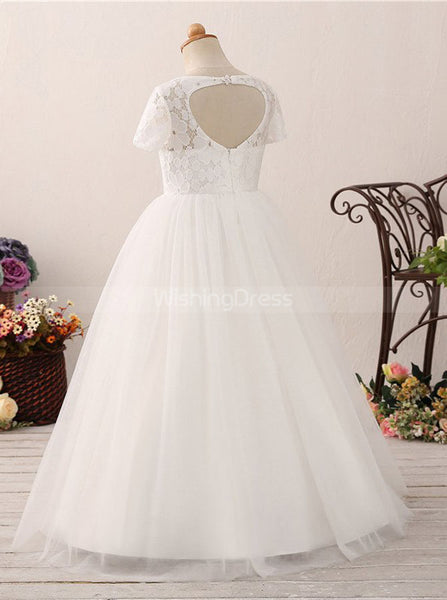 Princess Flower Girl Dresses,First Communion Dress,Full Length Flower Girl Dress,FD00043