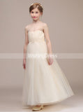 Princess Junior Bridesmaid Dress,Tulle Long Flower Girl Dress,JB00021