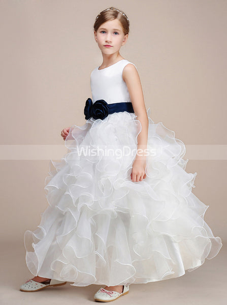Princess Junior Bridesmaid Dresses,Ruffled Girl Dress,Ball Gown Flower Girl Dress,JB00013