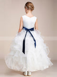 Princess Junior Bridesmaid Dresses,Ruffled Girl Dress,Ball Gown Flower Girl Dress,JB00013