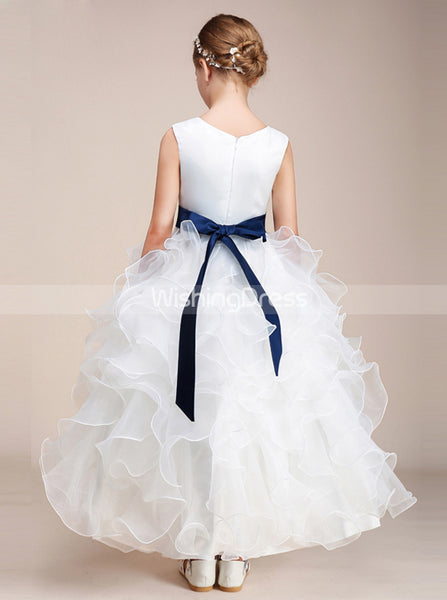 Princess Junior Bridesmaid Dresses,Ruffled Girl Dress,Ball Gown Flower Girl Dress,JB00013
