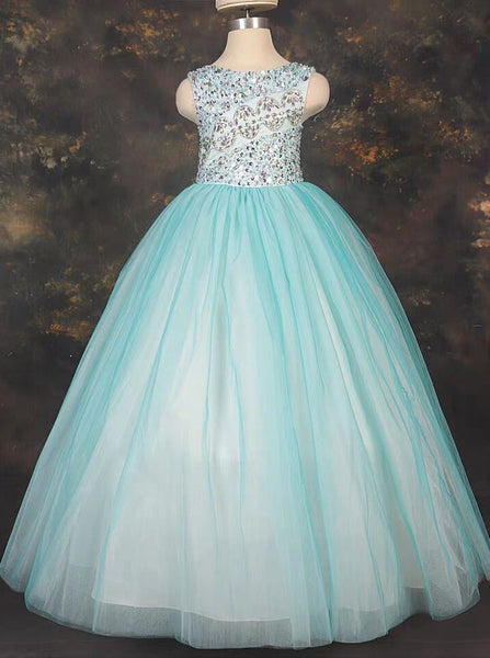 Princess Prom Ball Gown for Teens,Tulle Girls Pageant Ball Dress,GPD0009