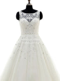 Princess Wedding Dress,Beaded Wedding Gown,Ivory Wedding Dresses,Elegant Wedding Gown,WD00045