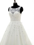 Princess Wedding Dress,Beaded Wedding Gown,Ivory Wedding Dresses,Elegant Wedding Gown,WD00045