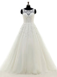 Princess Wedding Dress,Beaded Wedding Gown,Ivory Wedding Dresses,Elegant Wedding Gown,WD00045