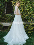 Princess Wedding Dress with Straps,Garden Bridal Dress,WD00460