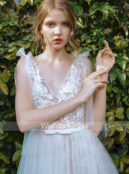Princess Wedding Dress with Straps,Garden Bridal Dress,WD00460