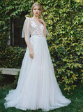 Princess Wedding Dress with Straps,Garden Bridal Dress,WD00460